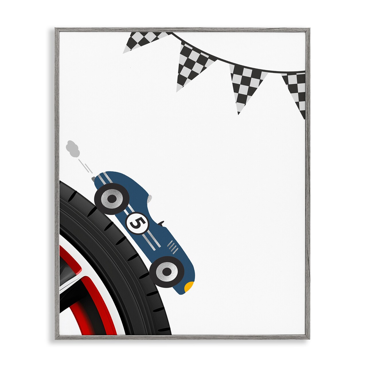 Stupell Industries Vintage Fast Lane Racecar Framed Giclee, design by Christine Simpson Art